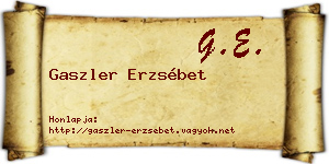 Gaszler Erzsébet névjegykártya